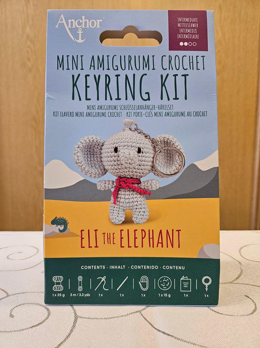 Set Mini Amigurumi zum Häkeln von Anchor - Elefant