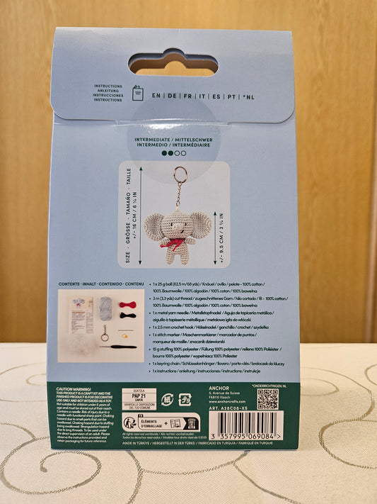 Set Mini Amigurumi zum Häkeln von Anchor - Elefant