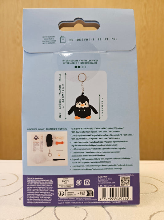 Set Mini Amigurumi zum Häkeln von Anchor - Pinguin