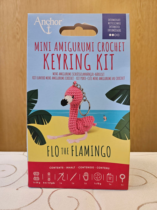 Set Mini Amigurumi zum Häkeln von Anchor - Flamingo