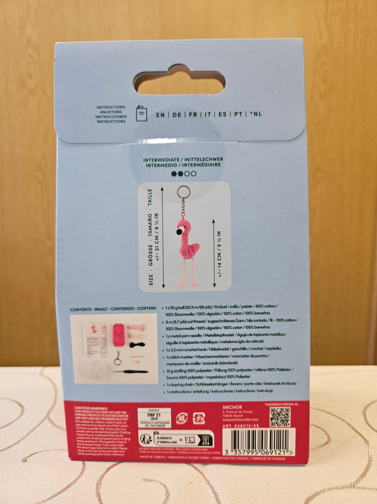 Set Mini Amigurumi zum Häkeln von Anchor - Flamingo