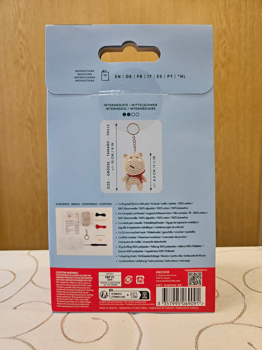 Set Mini Amigurumi zum Häkeln von Anchor - Hippo