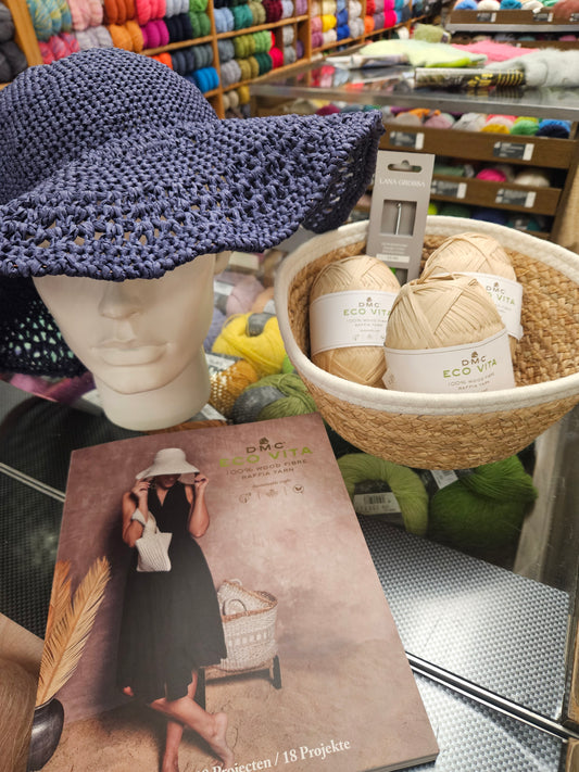 Set - Hut aus Raffia ECO VITA beige