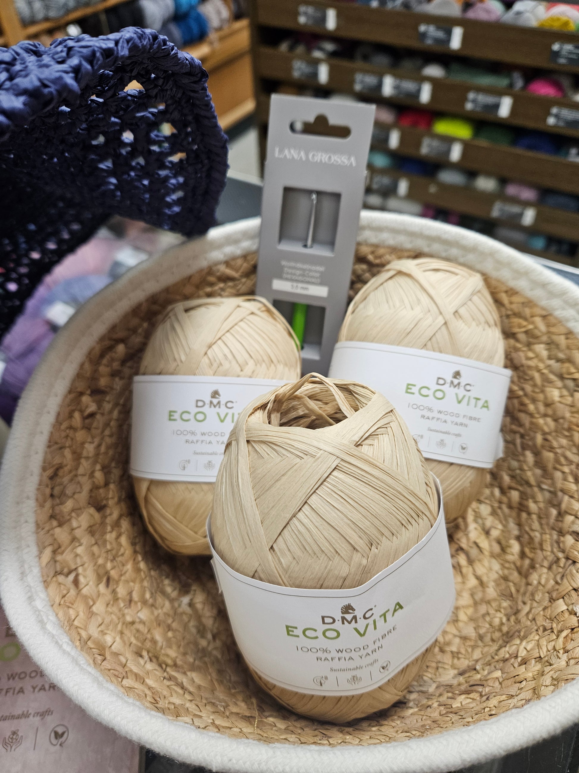 Set - Hut aus Raffia ECO VITA beige