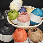 Set - Hut aus Raffia ECO VITA blau