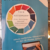 Strick dein Tuch - Garn & Anleitung - blau-meliert-weiß