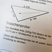 Strick dein Tuch - Garn & Anleitung - blau-meliert-weiß