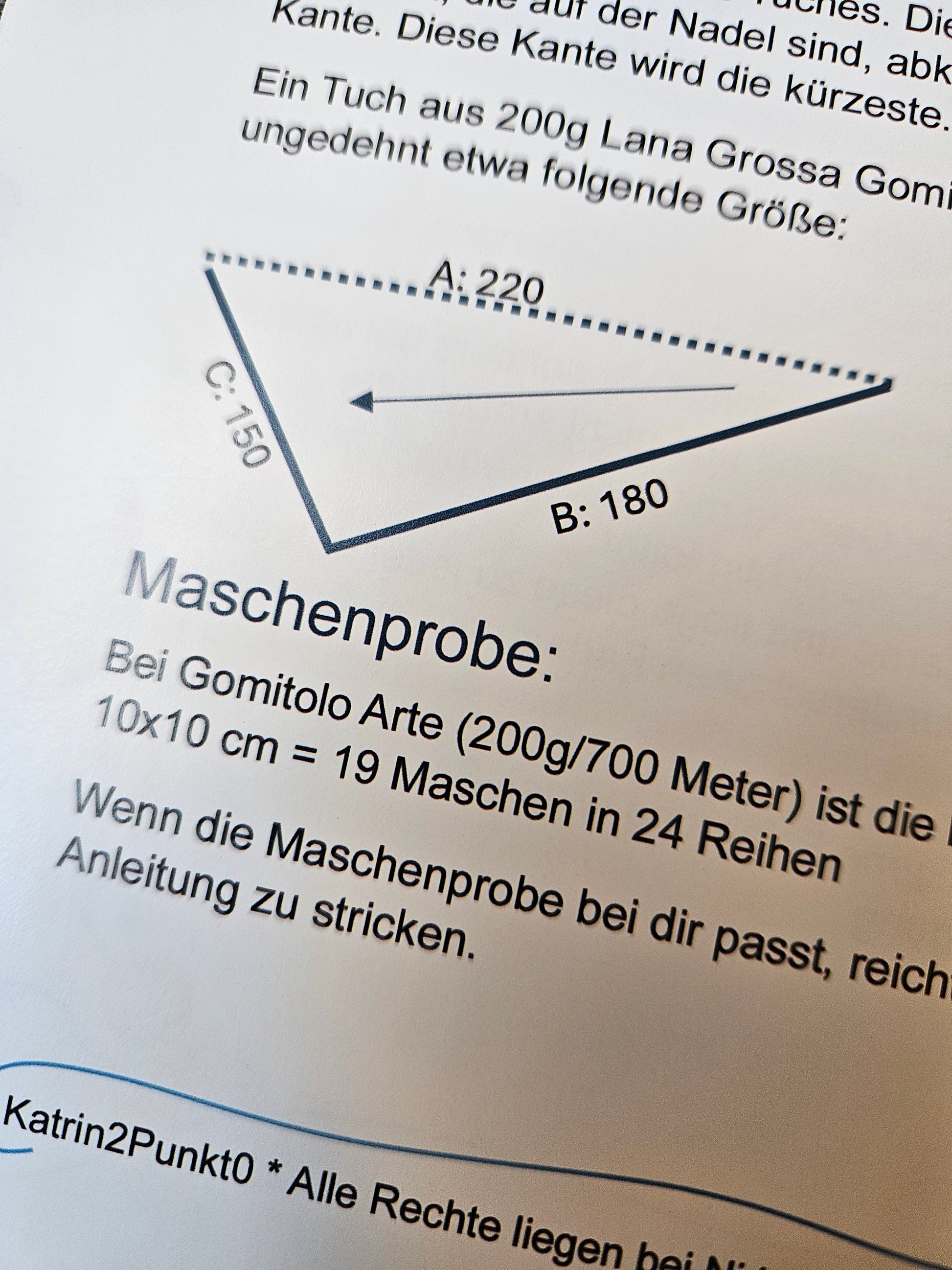 Strick dein Tuch - Garn & Anleitung - blau-meliert-weiß
