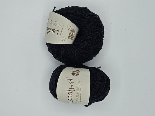 Landlust Sommerseide Wollschatz 100g schwarz