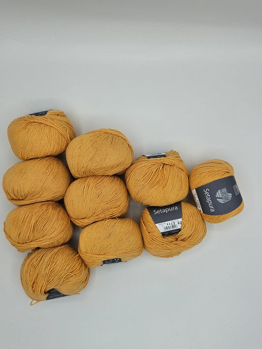Lana Grossa Setapura Fb. 10 – Garn-Set mit 10 Knäuel (500 g)