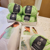 Set "Gelato Vintage" Kurzarmpulli grün