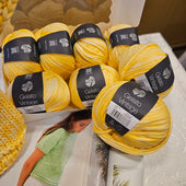 Set "Gelato Vintage" Kurzarmpulli gelb