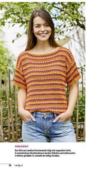 Häkelshirt aus Landlust Sommerseide