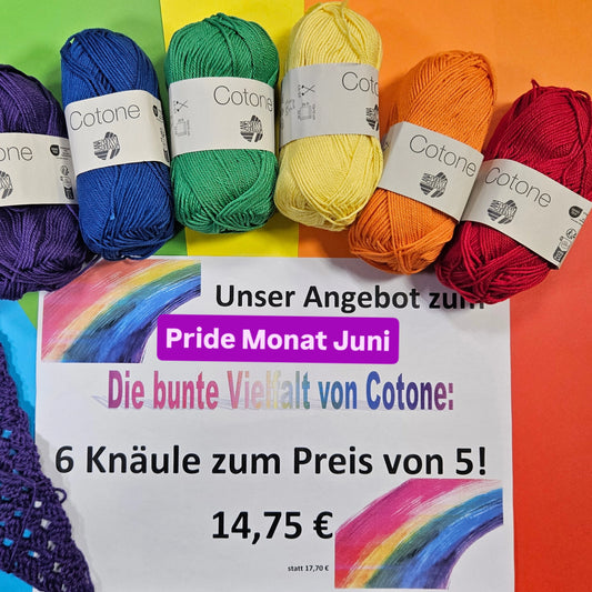 Pride Special Angebot Cotone Regenbogenfarben